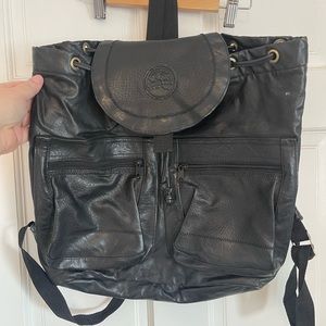 Vintage faux leather backpack